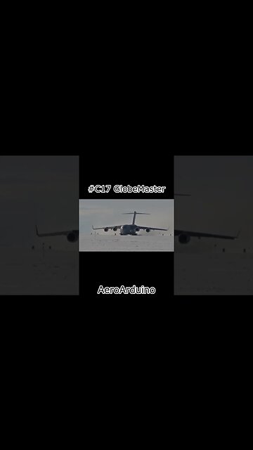 Giant #C17 GlobeMaster Takeoff Snowy Runway #Aviation #Fly #AeroArduino