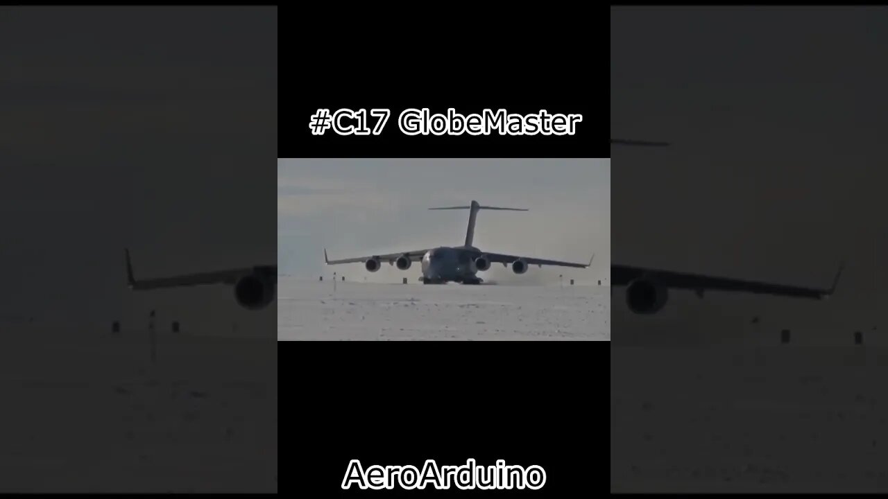 Giant #C17 GlobeMaster Takeoff Snowy Runway #Aviation #Fly #AeroArduino