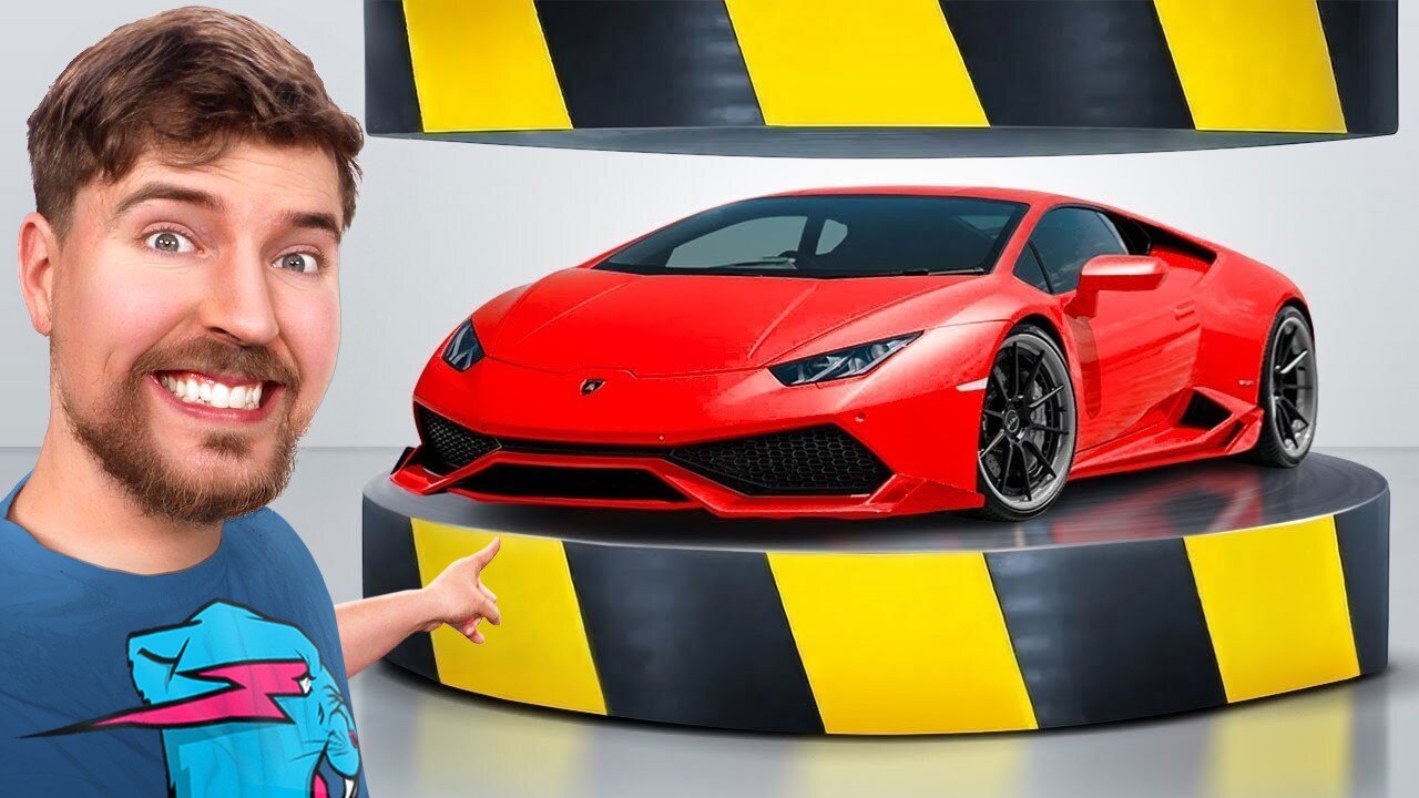 Hydrolic Press VS Lamborghini Mr. Beast