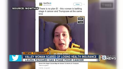 Las Vegas woman makes video about losing health insurance