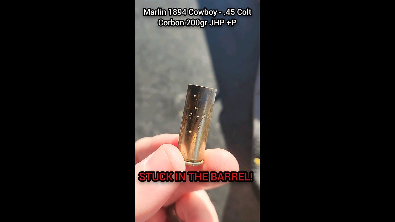 DISASTER! Bullet Stuck in Barrel! Marlin 1894 Cowboy - .45 Colt Chronograph (Corbon 200gr JHP +P)