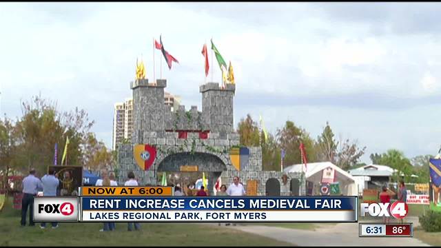 Medieval Faire at Lakes Park cancelled over fee increase