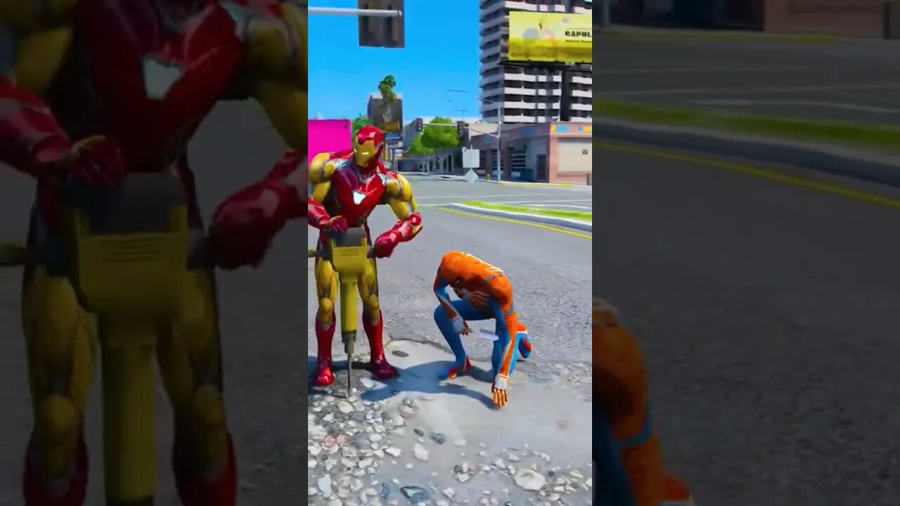 GTA sepider man inman #youtubevideo #shorts