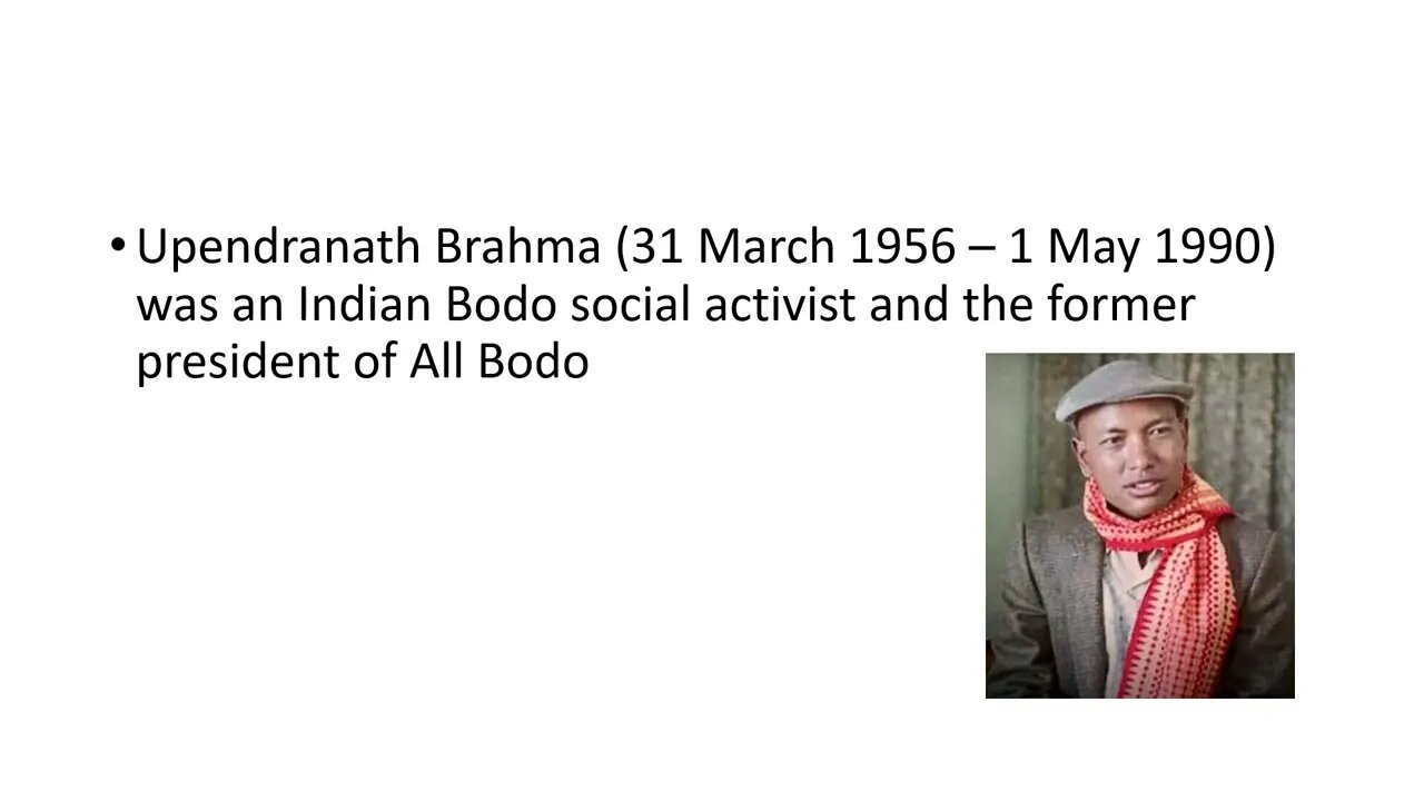 Bodofa Upendranath Brahma