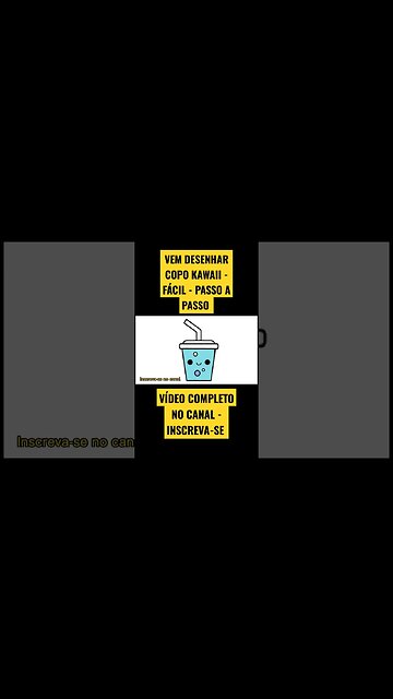 COMO DESENHAR COPO KAWAII - FÁCIL #desenho #desenholivre #shorts #desenhofacil