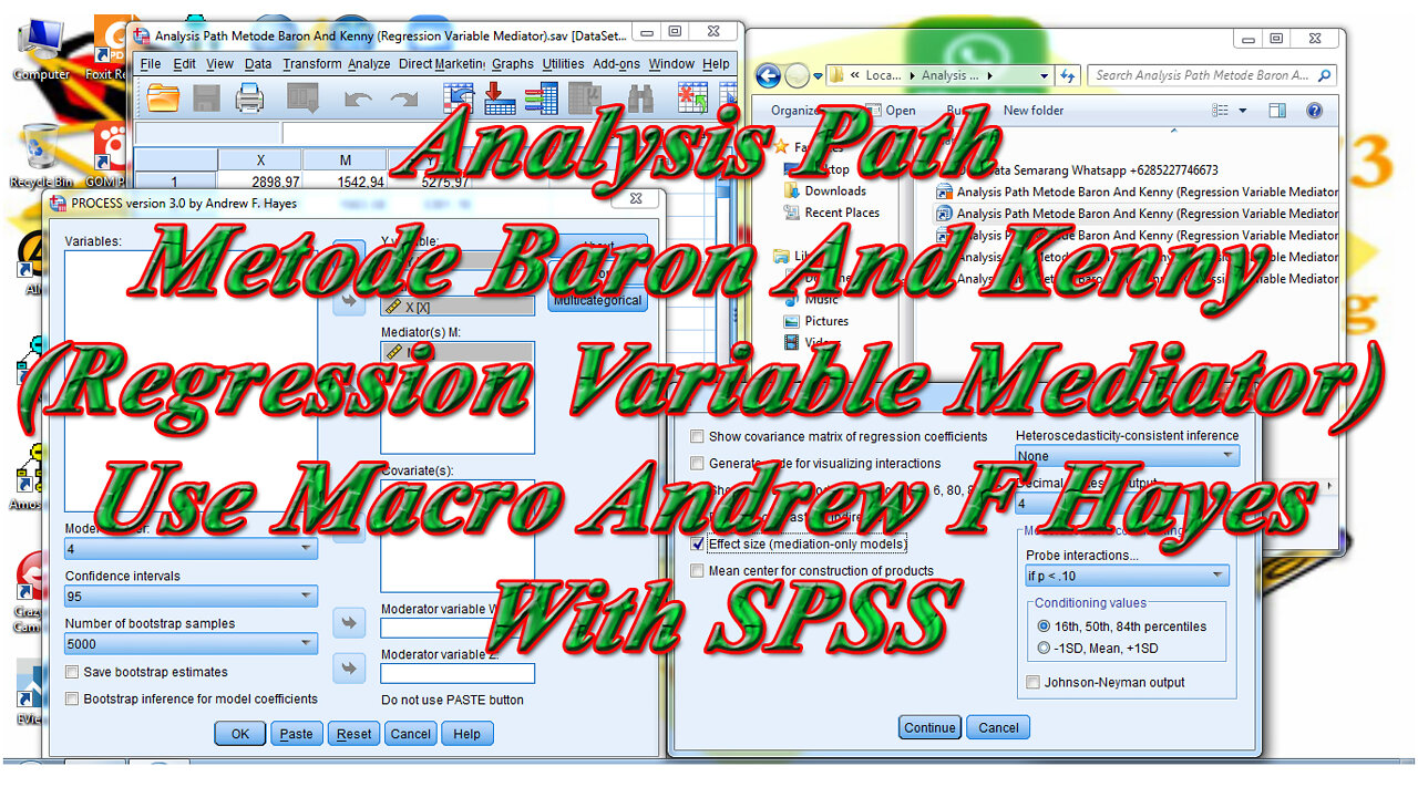 Analysis Path Metode Baron And Kenny (Regression Variable Mediator) SPSS