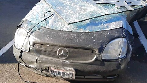 DAMN SON, MOTHER IN LAW DRIVES THROUGH BUILDING