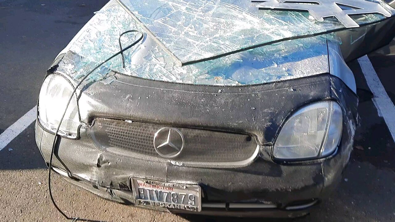 DAMN SON, MOTHER IN LAW DRIVES THROUGH BUILDING