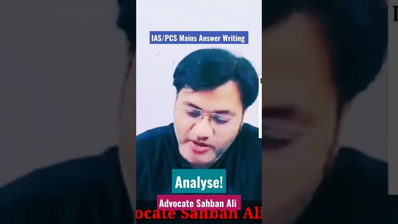 Analyse 🤔|| ✍️IAS/PCS Mains Answer Writing ✍️||#ias #viral #youtubeshorts #iasmains #shorts