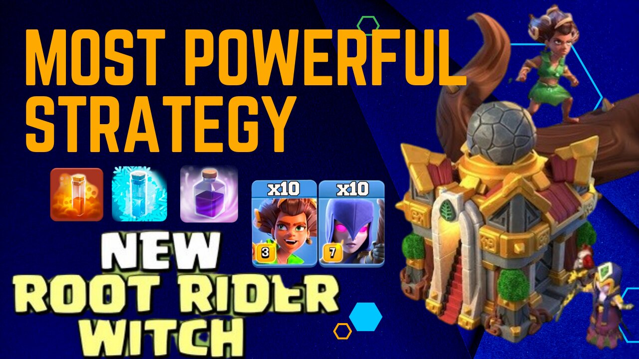 TH16 ROOT RIDER AND WITCH ATTACK STRATEGY || BEST TH16 ATTACK STRATEGY 2024 || CWL ATTACK STRATEGY