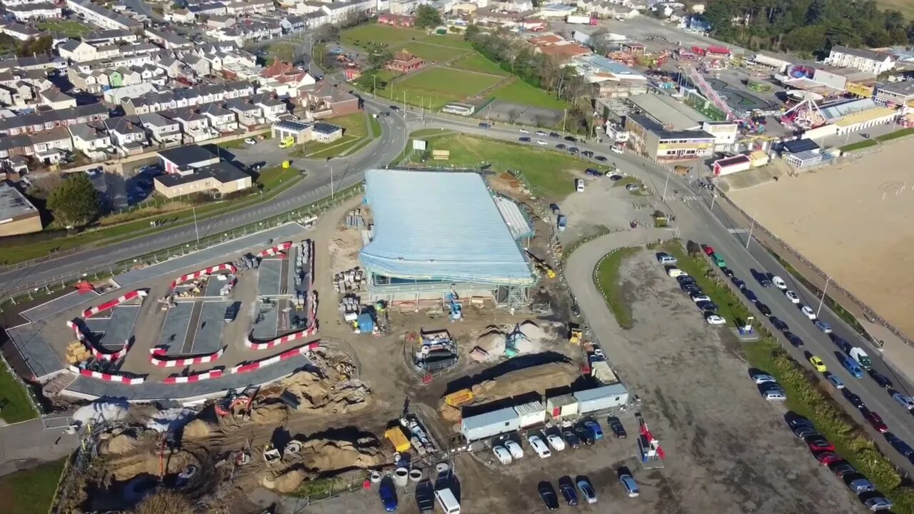 Porthcawl: Salt Lake before & after Aldi (a non controversial store build)