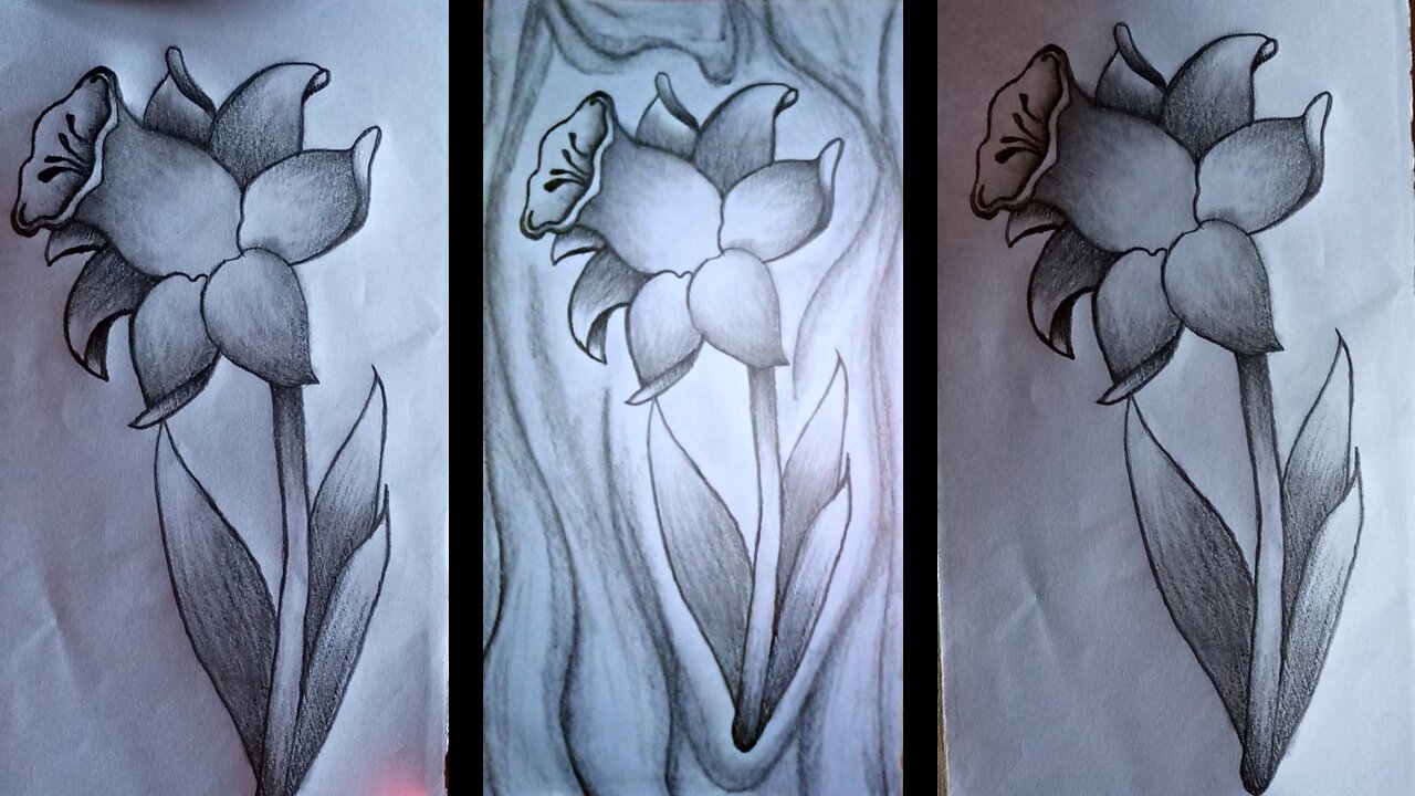 how to draw flower