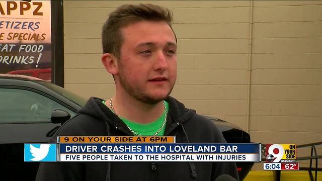 Driver deliberately crashed into Loveland sports bar, patron says