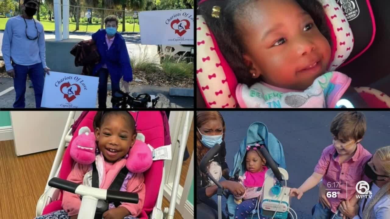 2-year-old to receive special surround for her wheelchair in Boynton Beach