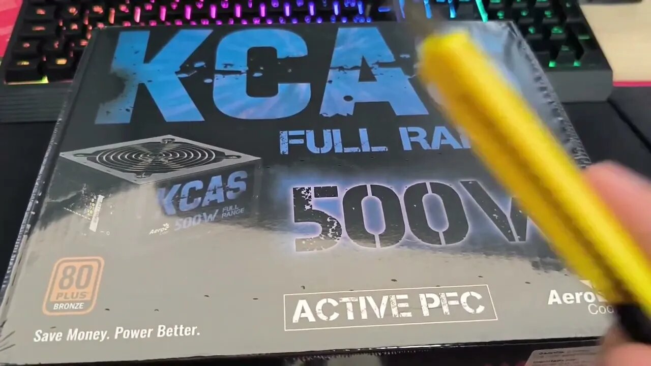 PC do Aliexpress - Fonte Aerocool 500W KCAS (EP06)