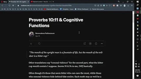 Proverbs 10:11, Proverbs & Cognitive Functions series