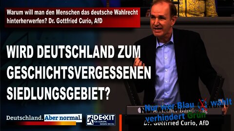 Warum will man den Menschen das deutsche Wahlrecht hinterherwerfen? Dr. Gottfried Curio, AfD