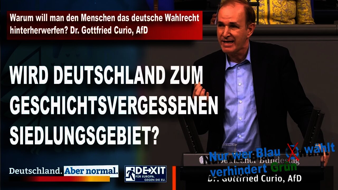 Warum will man den Menschen das deutsche Wahlrecht hinterherwerfen? Dr. Gottfried Curio, AfD