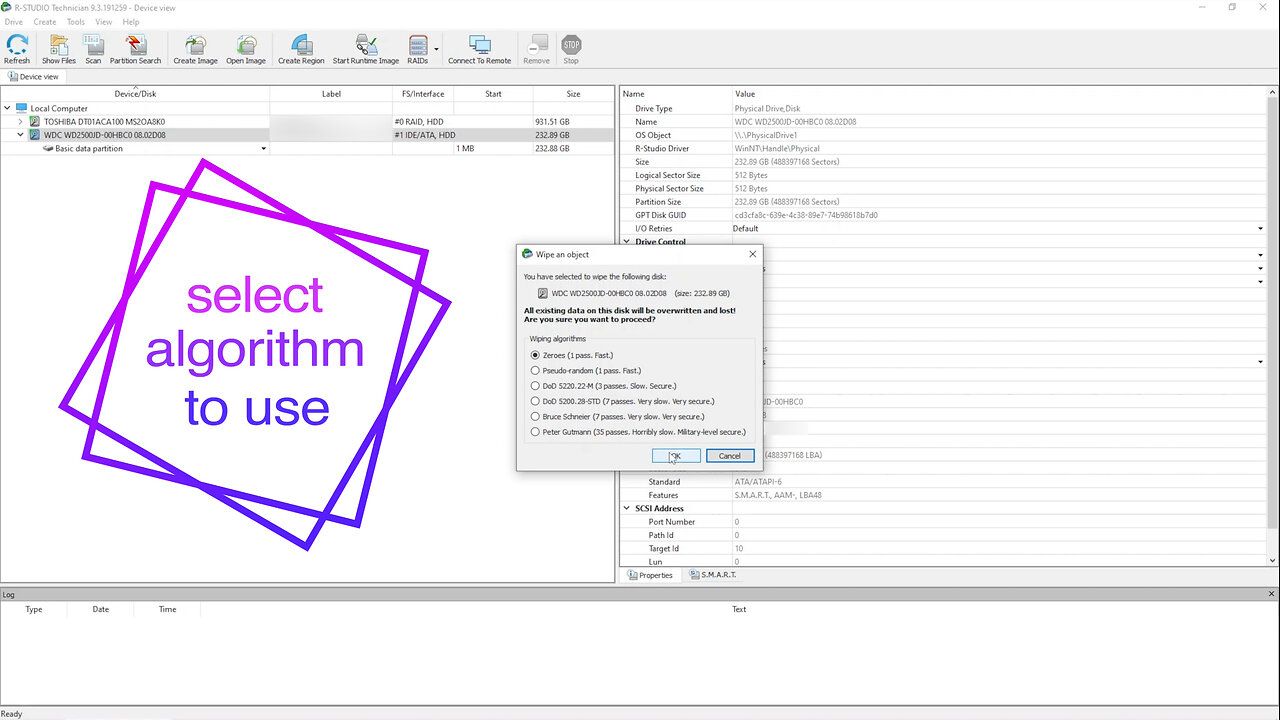 How to Securely Erase or Wipe a Drive or Memory Card Clean Using R-Studio