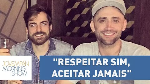 "Respeitar sim, aceitar jamais", diz internauta sobre foto de Paulo Gustavo com o namorado