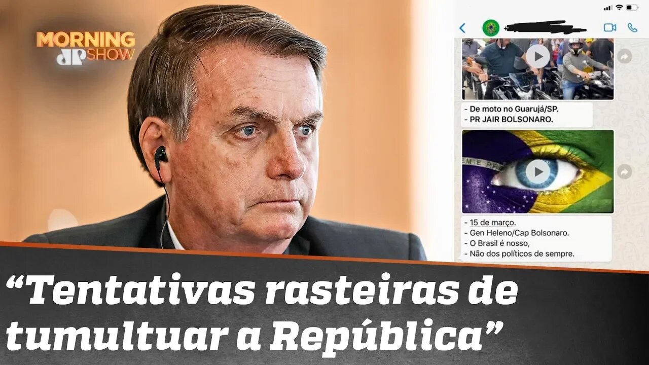 Zap de Jair no centro do furacão. Presidente fala em 'tentativas rasteiras de tumultuar a República'