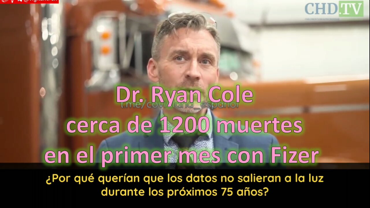 Dr. Ryan Cole: Fizer ha estado matando gente 💉💉