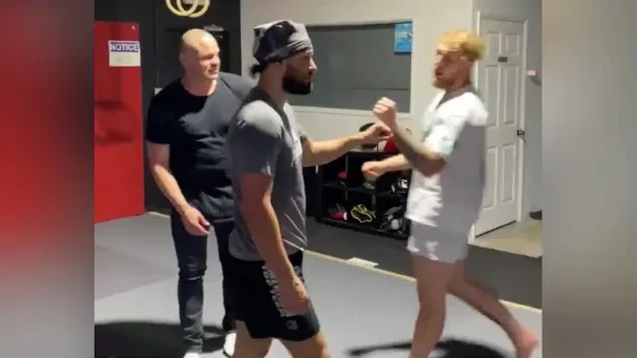 Jake Paul training with Jorge Masvidal for boxing match against Ben Askren