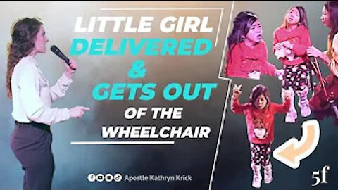 LITTLE GIRL DELIVERED THEN GETS OUT OF HER WHEELCHAIR!