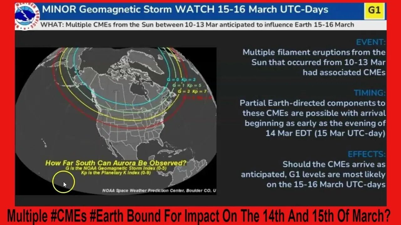 Multiple #CMEs #Earth Bound For Impact On The 14th And 15th Of March?