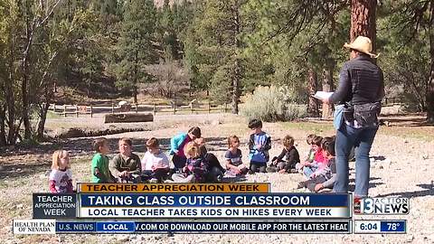 Las Vegas teacher takes kids on hikes