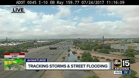 Flooding in Ahwatukee after Monday storm