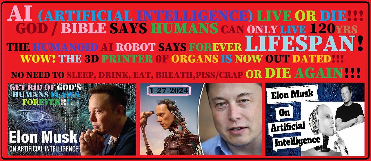 AI Robots Artificial Intelligence IS the wave of our future. 3D printer of the 5 vital Human organs?