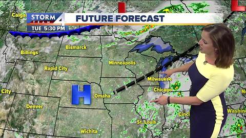 Pop-up showers, some down-pours possible Tuesday