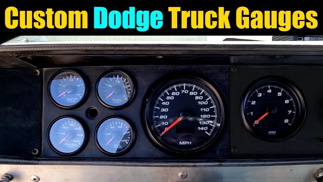 72-80 Dodge D100 W100 Aftermarket Gauges Install Wiring | New Vintage USA Performance II |