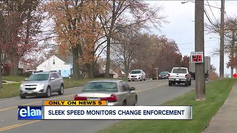 Berea trades in big speed monitors on trailers for sleeker speed monitors on telephone poles