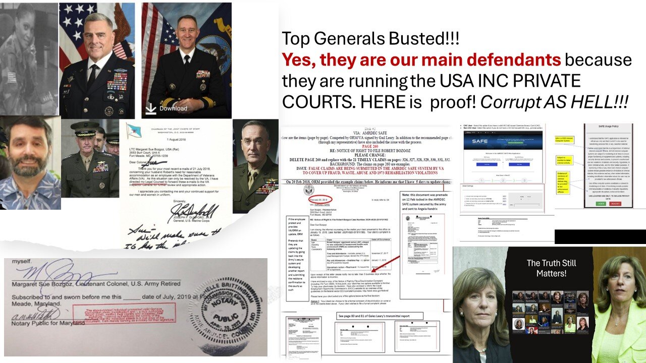 DOD GENERALS HOLD THE USA INC CONTRACT - QUO WARRANTO WHEN THEY GO ROGUE