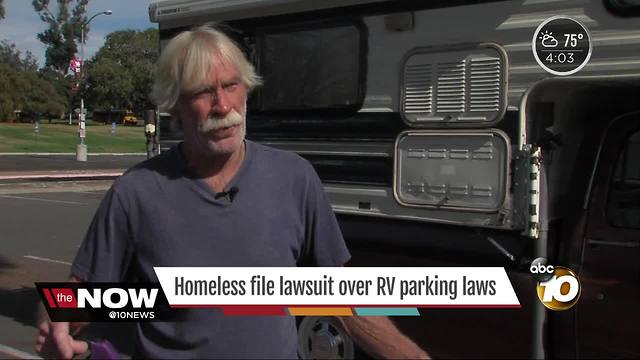 Homeless group sues city over RV parking restrictions