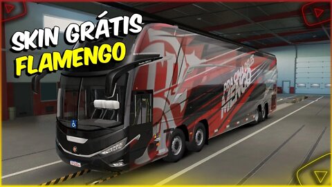 SKIN ÔNIBUS FLAMENGO 2022 ONIBUS G8 1800DD MODSHOP EURO TRUCK SIMULATOR 2