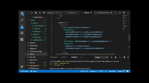 41 - Connecting React Native to Redux | REACT NATIVE COURSE