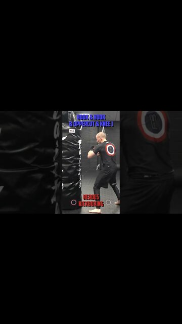 Heroes Training Center | Kickboxing "How To Double Up" Hook & Hook & Uppercut & Knee 1 BH | #Shorts