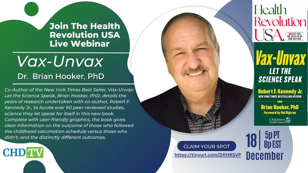 Vax-Unvax Virtual Town Hall With Brian Hooker, Ph.D.