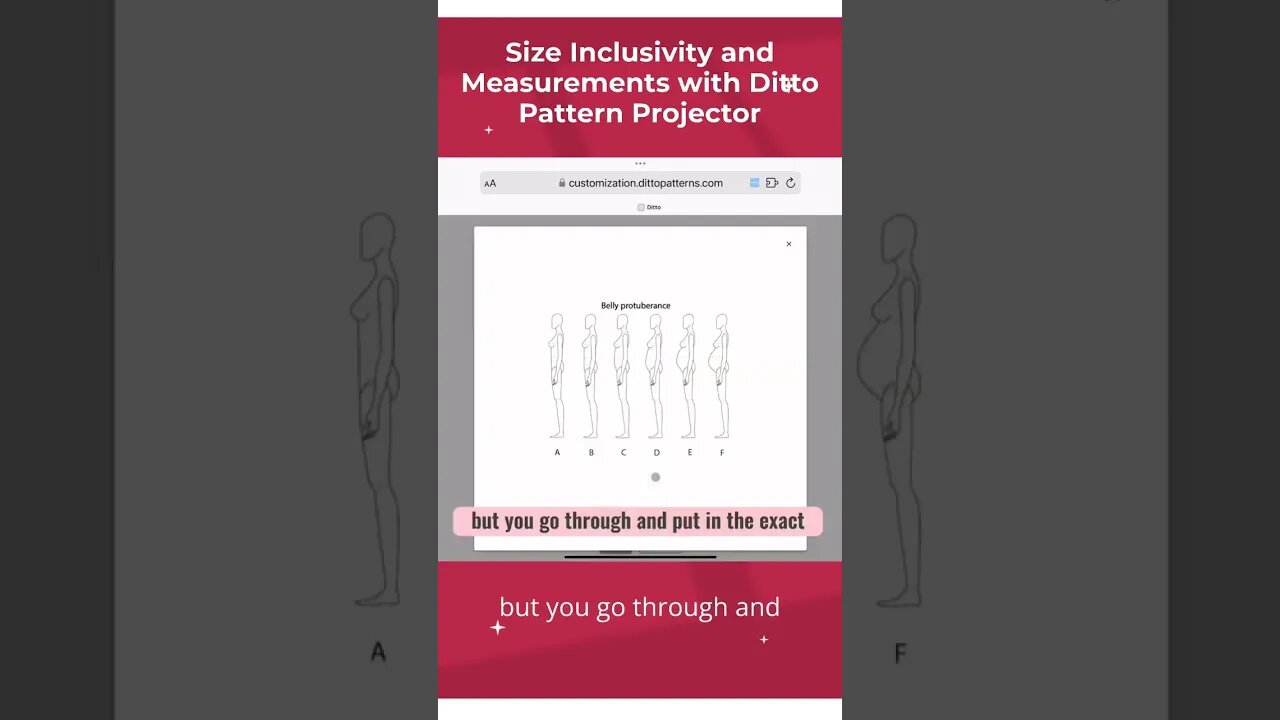 Ditto Size Inclusivity - Ditto Pattern Projector Website Review