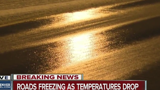 Roads freezing as temperatures drop