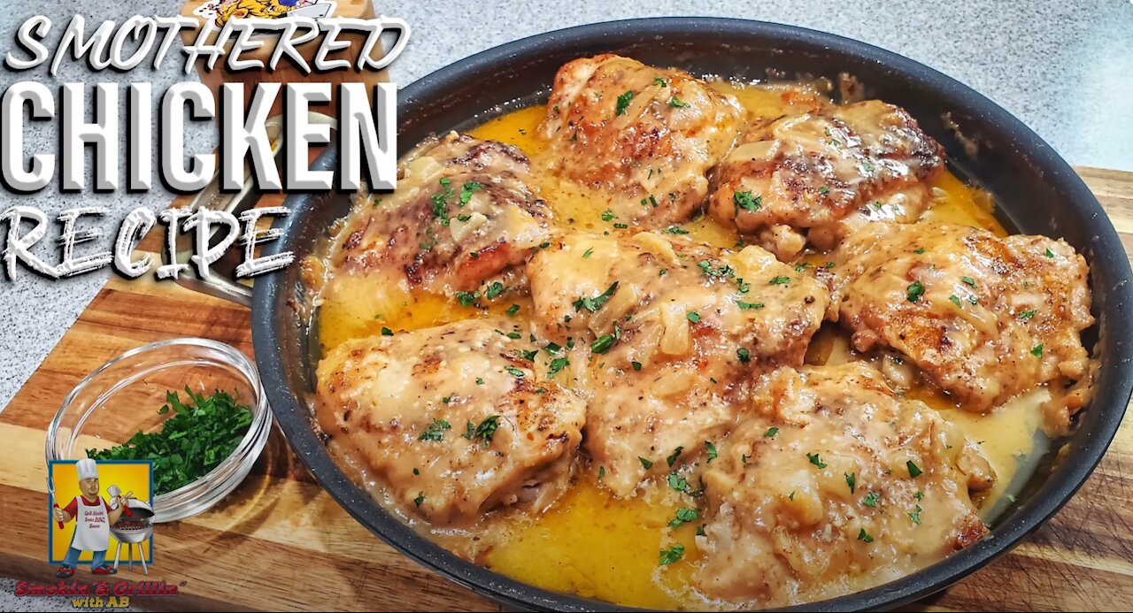 Smothered Chicken and Gravy Recipe from Chef