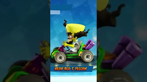 Neon Red & Yellow Paint Job Showcase - Crash Team Racing Nitro-Fueled