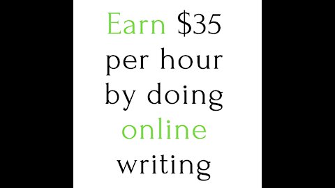 Earn $35 per hour by doing simple writing