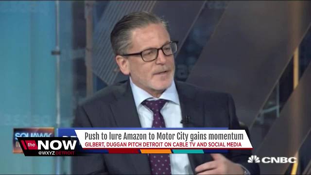 Detroit Mayor Duggan and Dan Gilbert go national to lure Amazon to city