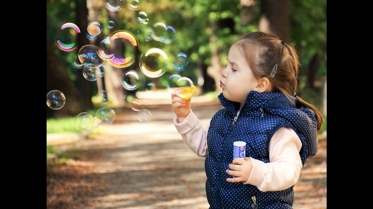 Child savors a yummy funny food