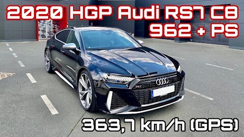 363,7 km/h (226 mph) | HGP Audi RS7 C8 | 962 PS | 🚀🚀🚀 World’s fastest Audi RS7?