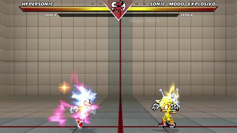 Hyper Sonic VS Sonic Explosive & Mephiles the dark I Sonic Battle Mugen